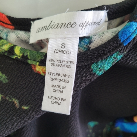 Black Floral Mini Dress - Picture 4 of 4